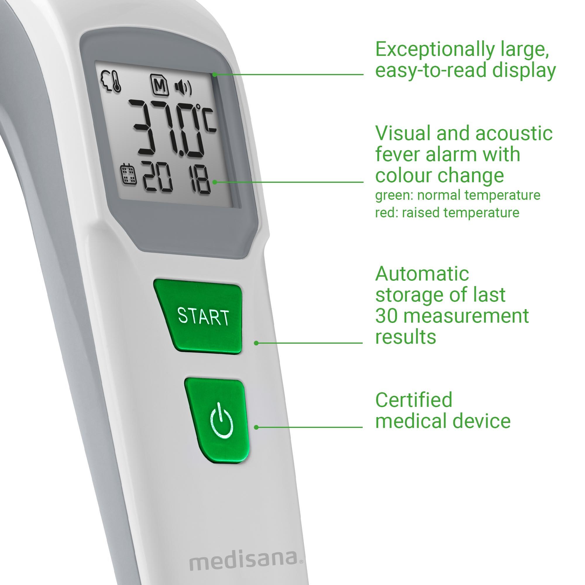 medisana TM 760 thermomètre médical sans contact. Alarme de fièvre 5/7