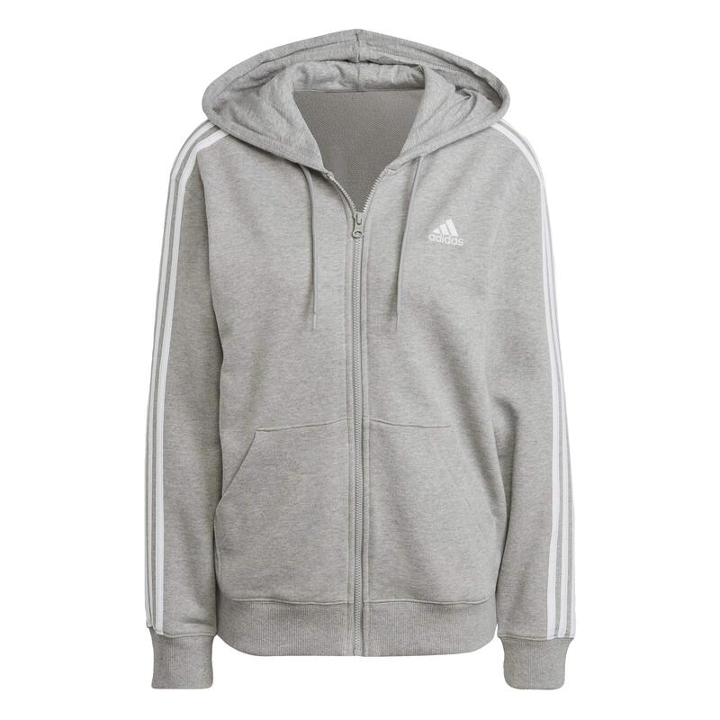 Felpa con cappuccio Essentials 3-Stripes French Terry Regular Full-Zip