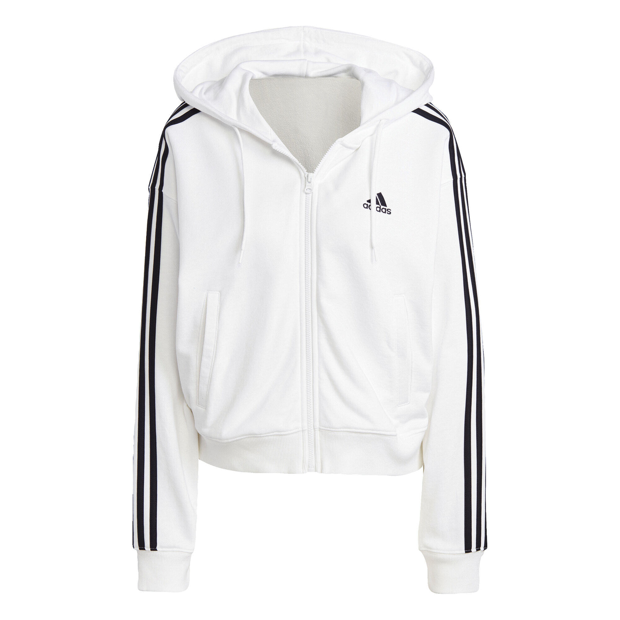 Veste bomber à capuche entièrement zippée en molleton Essentials 3-Stripes 2/5
