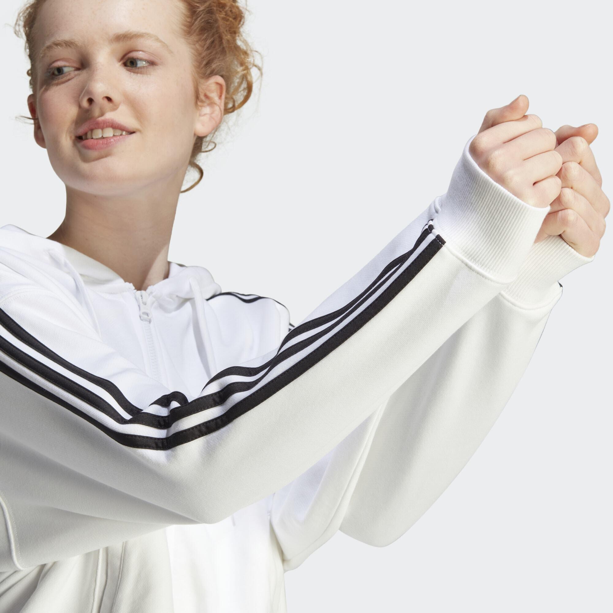 Veste bomber à capuche entièrement zippée en molleton Essentials 3-Stripes 5/5