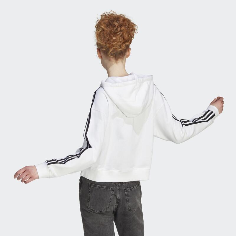 Veste bomber à capuche entièrement zippée en molleton Essentials 3-Stripes