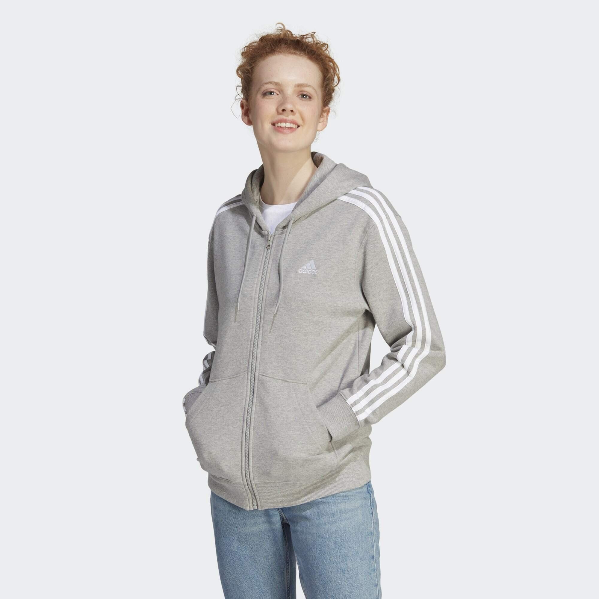 Essentials 3-Stripes French Terry Regular Full-Zip Hoodie 1/5