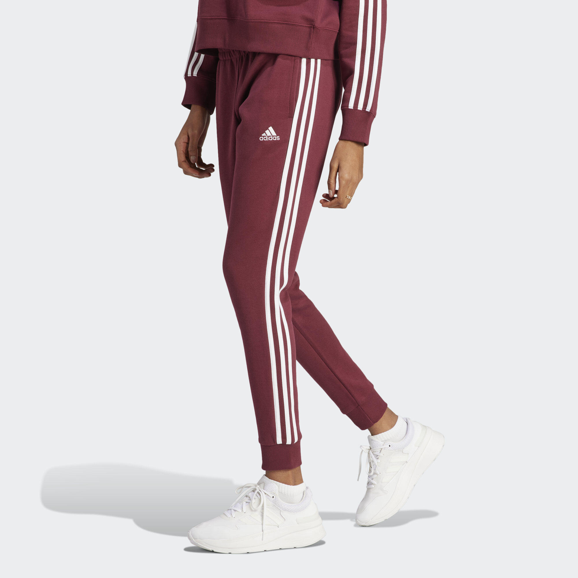 Essentials 3-Stripes French Terry Cuffed Pants