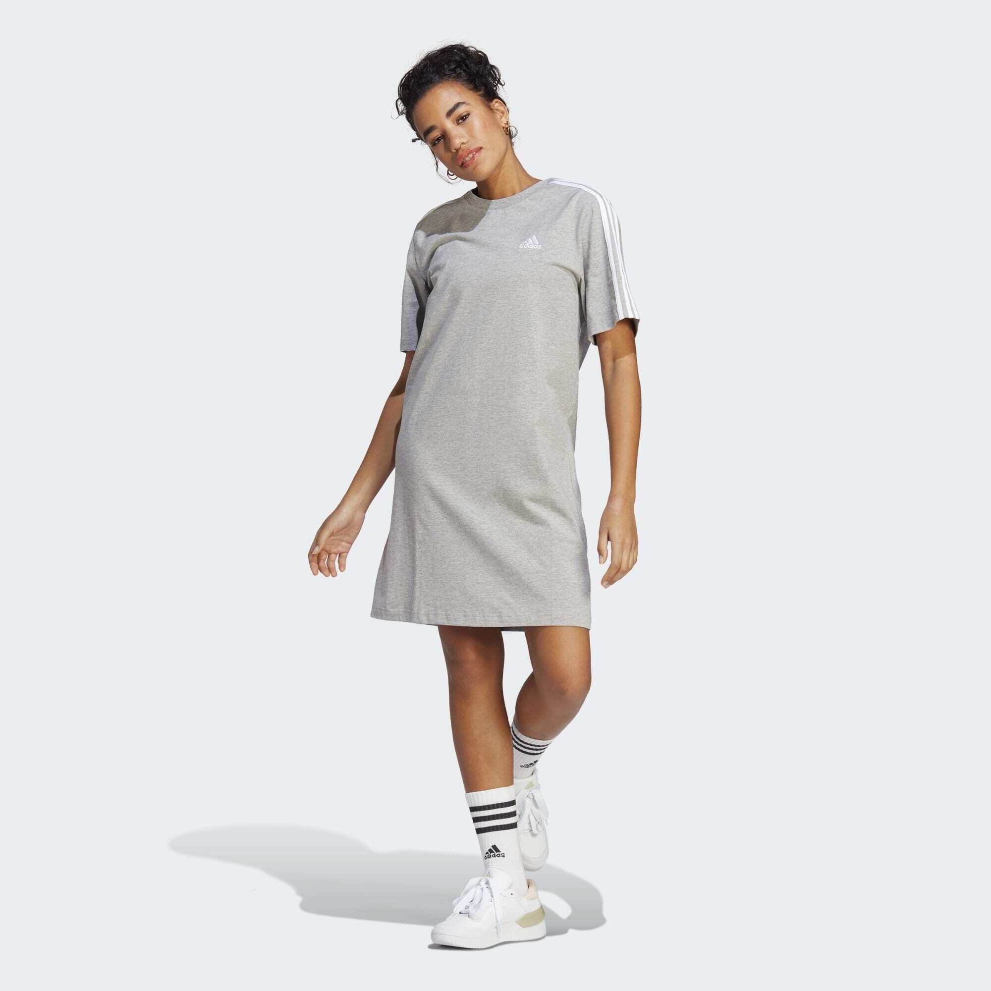 ADIDAS Essentials 3-Stripes Single Jersey Boyfriend Tee Dress