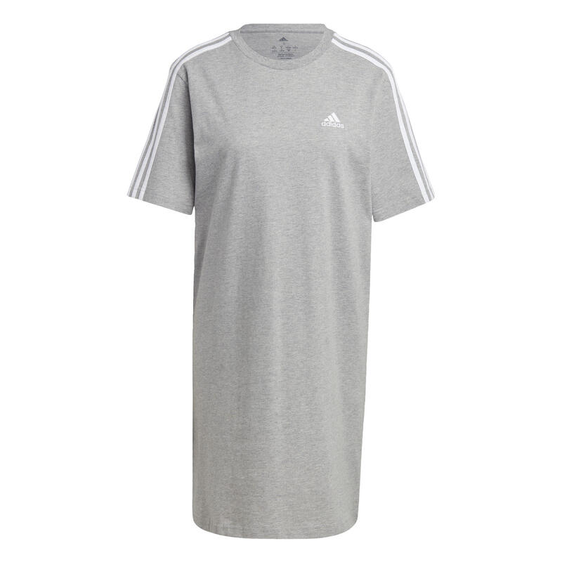 Essentials 3-Streifen Single Jersey Boyfriend T-Shirt-Kleid