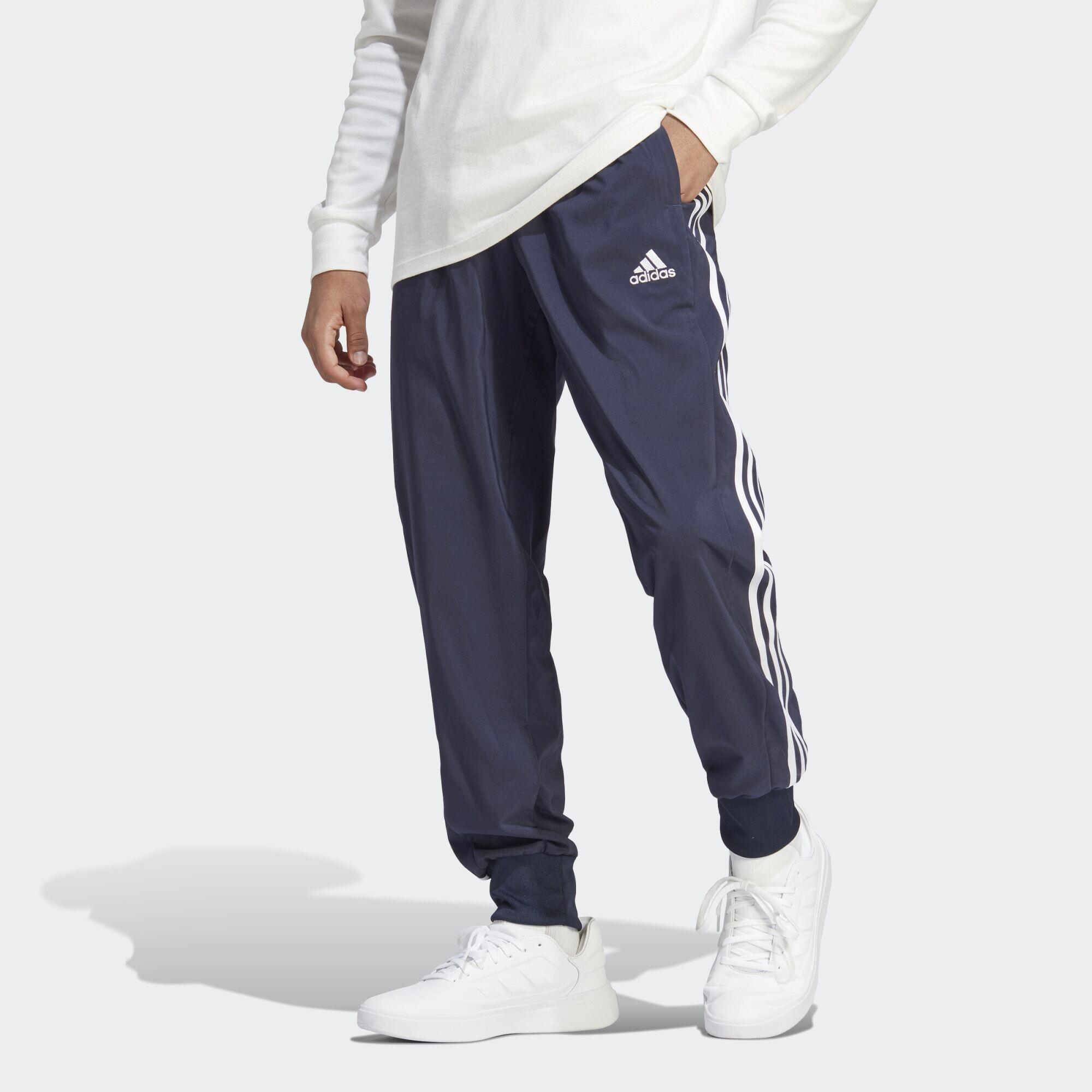 ADIDAS AEROREADY Essentials Tapered Cuff Woven 3-Stripes Pants