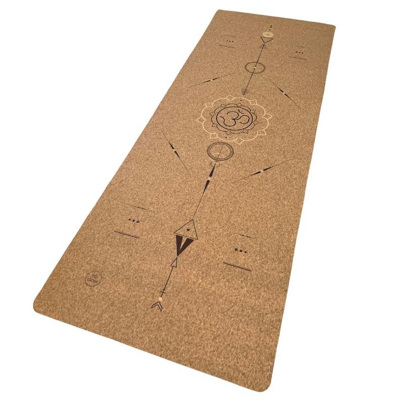 YOGOM Tapis de yoga recyclé en liège Om Decathlon