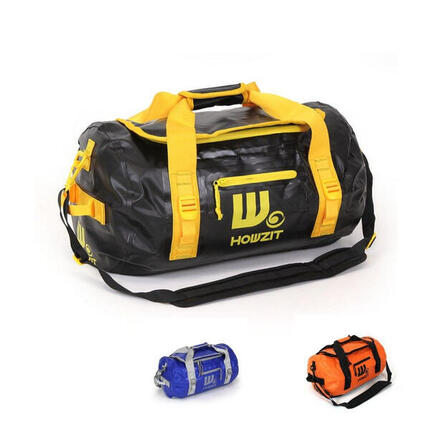 SAC DE VOYAGE ÉTANCHE DUFFEL BAG 30L - HOWZIT - noir jaune