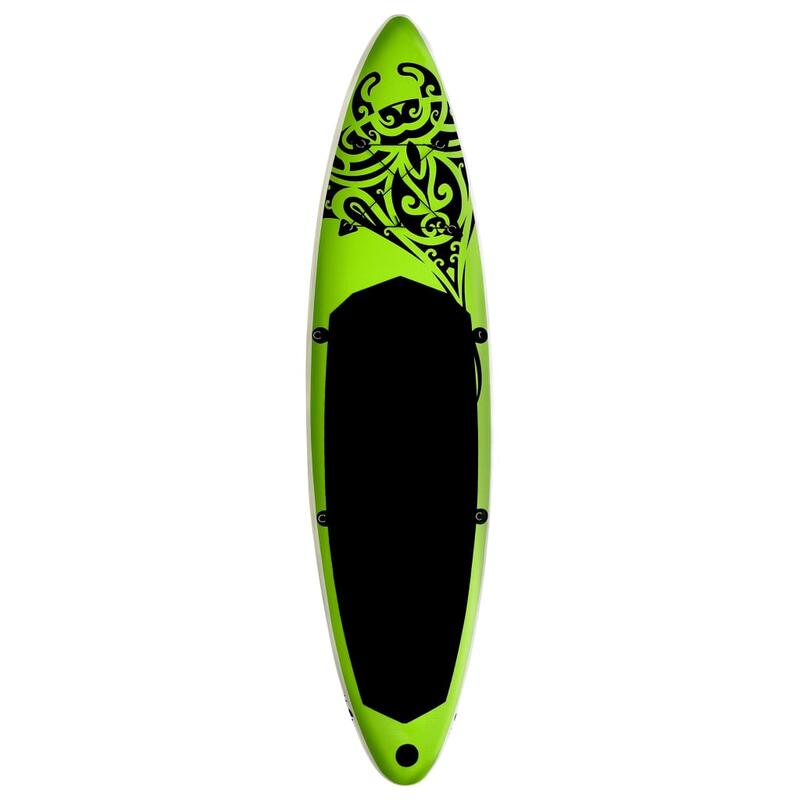 Juego de tabla de paddle surf hinchable verde 305x76x15 cm