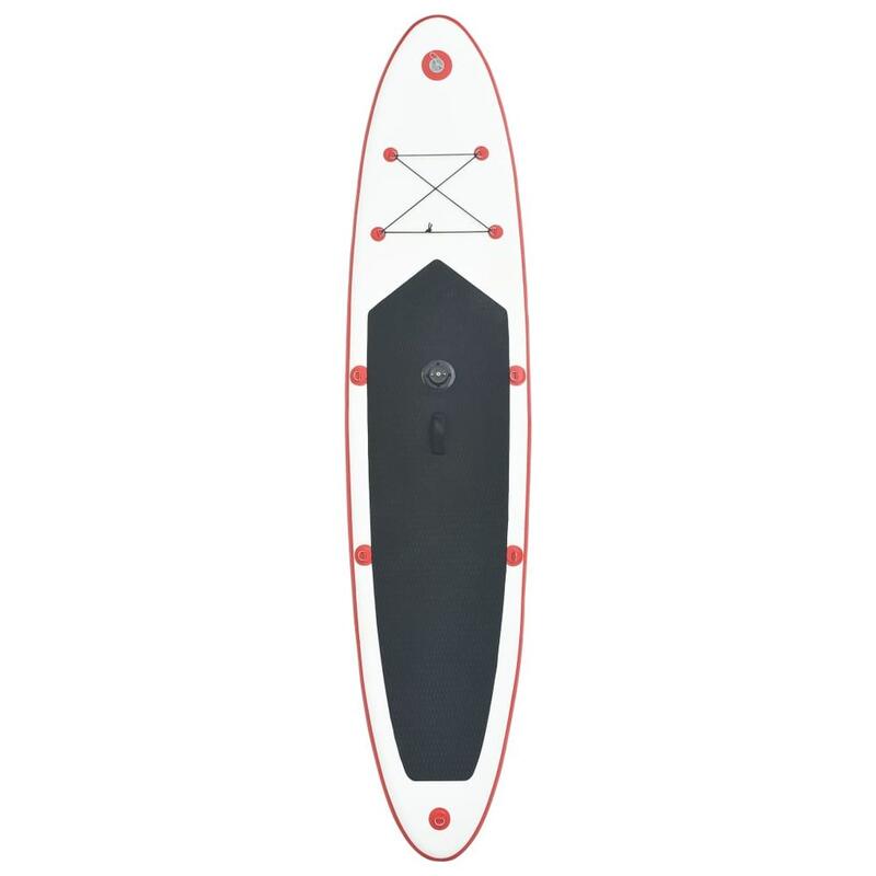 Tabla de paddle surf inflable con vela azul y blanca