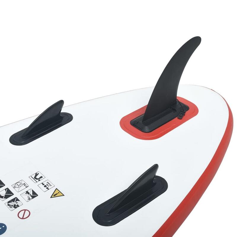 Juego de tabla de paddle surf inflable negro y blanco