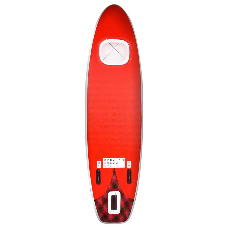 Juego de tabla paddle surf inflable roja 360x81x10 cm