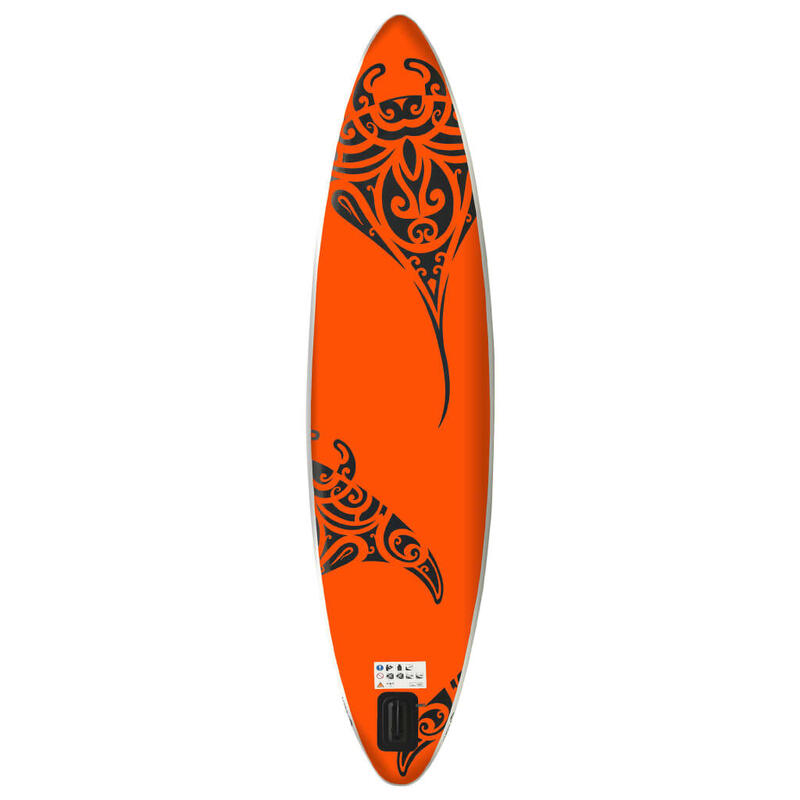 Juego de tabla de paddle surf inflable naranja 305x76x15 cm