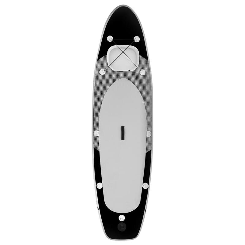 Conjunto prancha de paddle SUP insuflável 360x81x10 cm preto