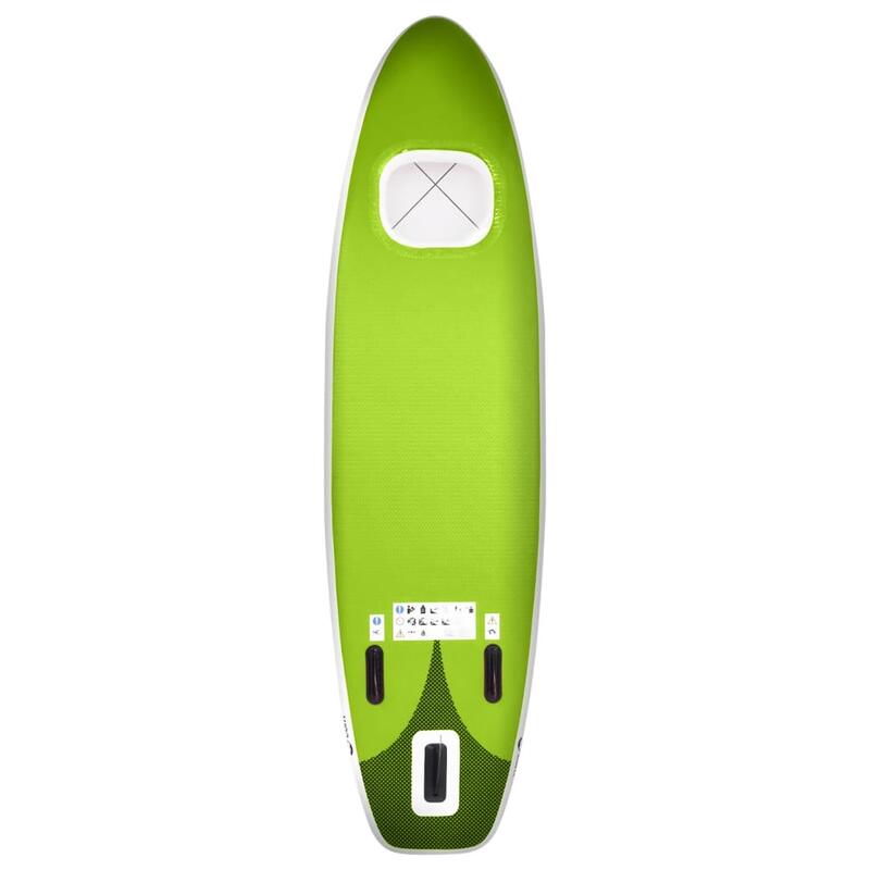 Set de tabla de paddle surf hinchable verde 360x81x10 cm