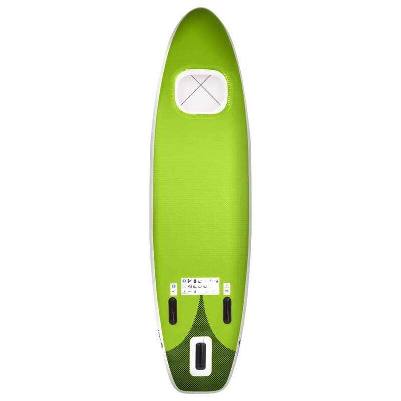 Set de tabla de paddle surf hinchable verde 330x76x10 cm