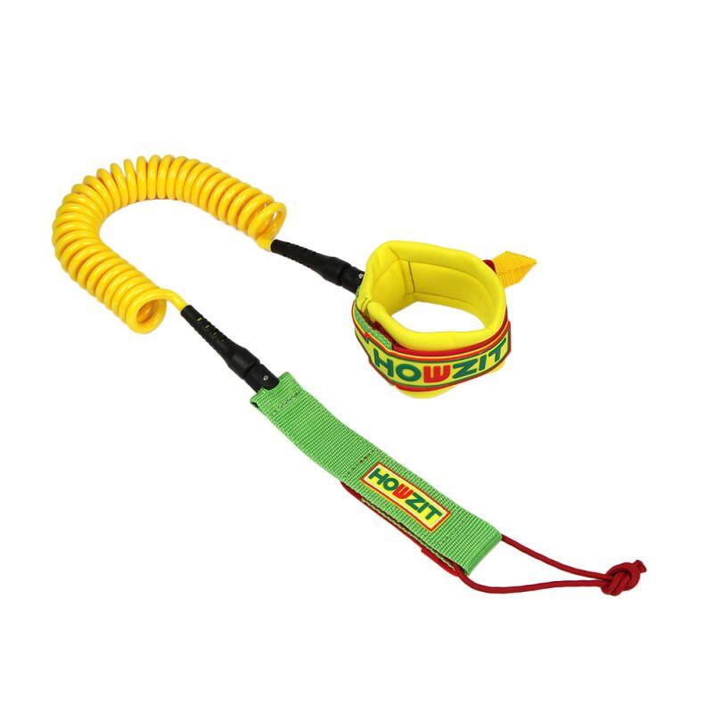 LEASH DE SUP COIL 9' - HOWZIT - SPECIAL EDITION RASTA