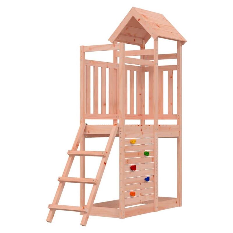 Torre brincar c/ escada e parede escalar madeira douglas maciça vidaXL