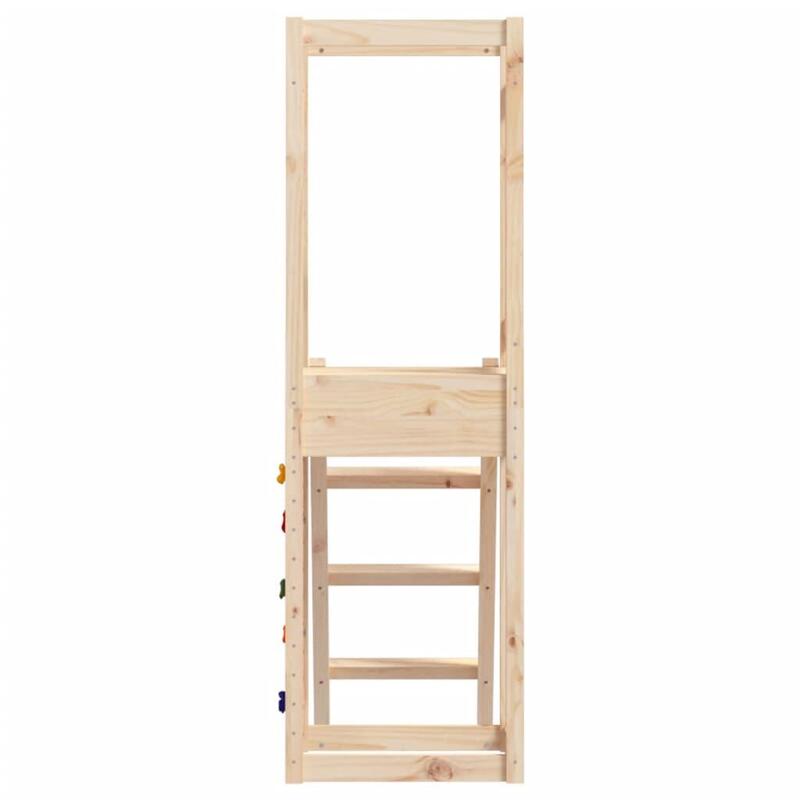 Torre de brincar com escada e parede de escalar pinho maciço vidaXL