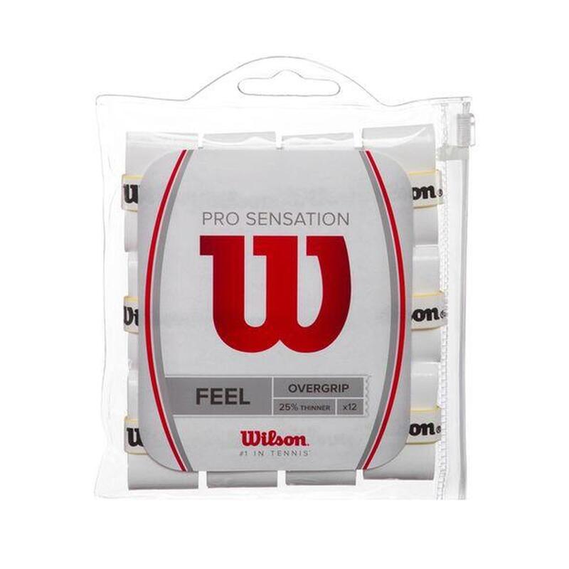 Overgrip Wilson Pro Sensation White, culoare Alb, set 12