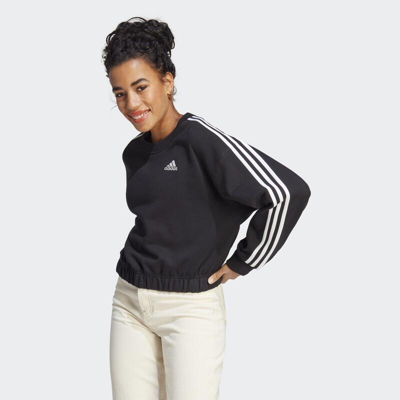 Felpa Essentials 3-Stripes Crop