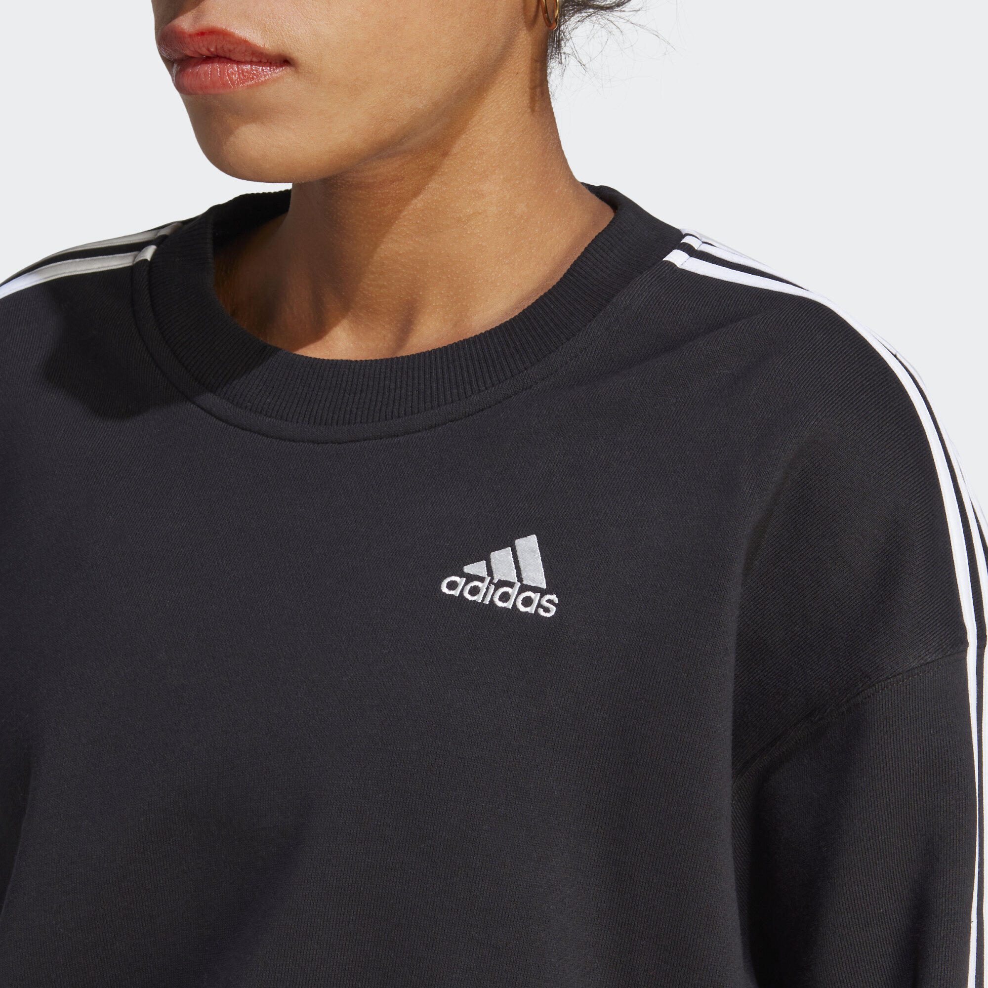 Felpa Essentials 3-Stripes Crop 4/5