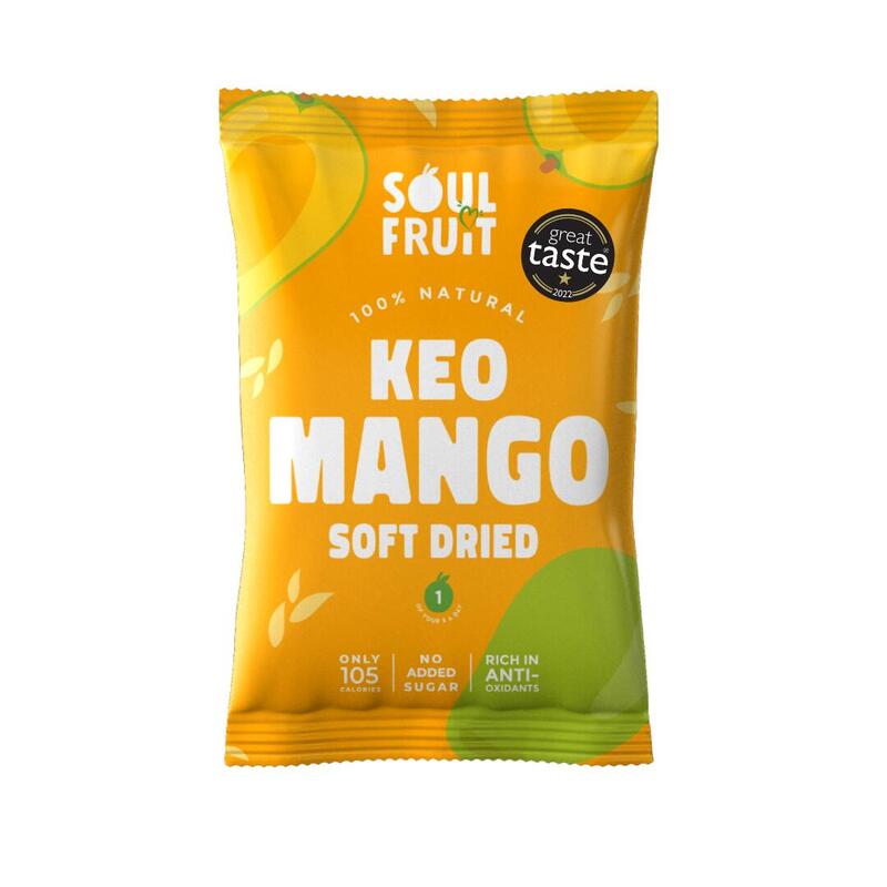 Superfruit Snacks 100% Fruit Soft Dried Chips 30g x 5 packs - Keo Mango