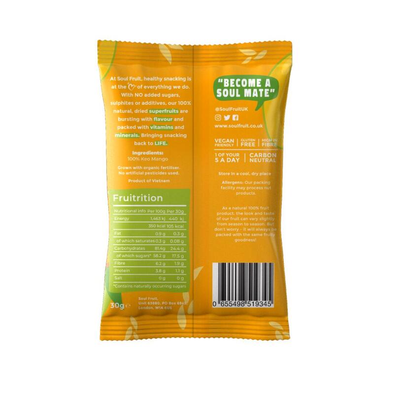 Superfruit Snacks 100% Fruit Soft Dried Chips 30g x 5 packs - Keo Mango