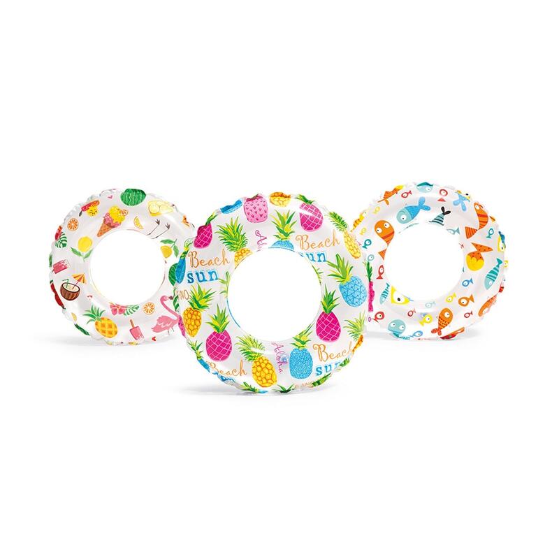 Lively Print Kids Swim Ring 24" - Random color