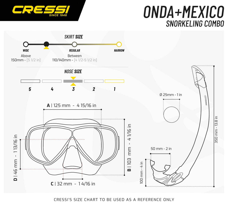 Zestaw do nurkowania Cressi Onda + Mexico