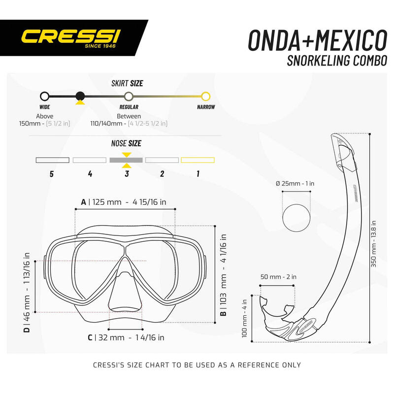 Cressi Onda + kit de snorkelling Mexico