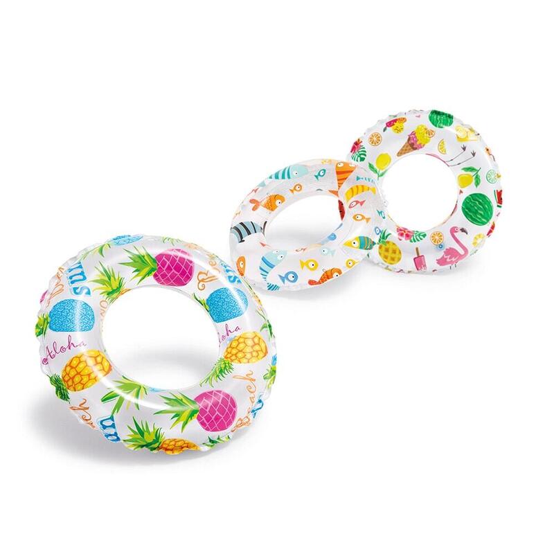 Lively Print Kids Swim Ring 20" - Random color