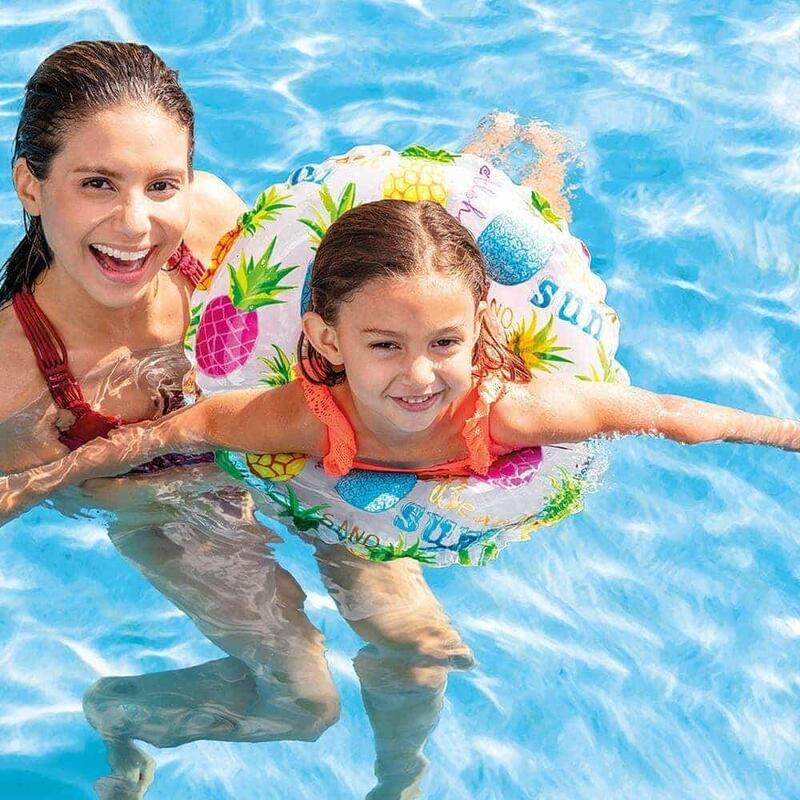 Lively Print Kids Swim Ring 20" - Random color