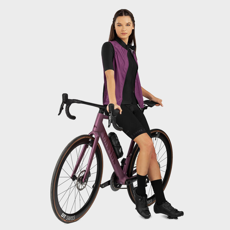 Maillot manga corta ultraligero ciclismo SIROKO SRX PRO Lysá Negro Mujer
