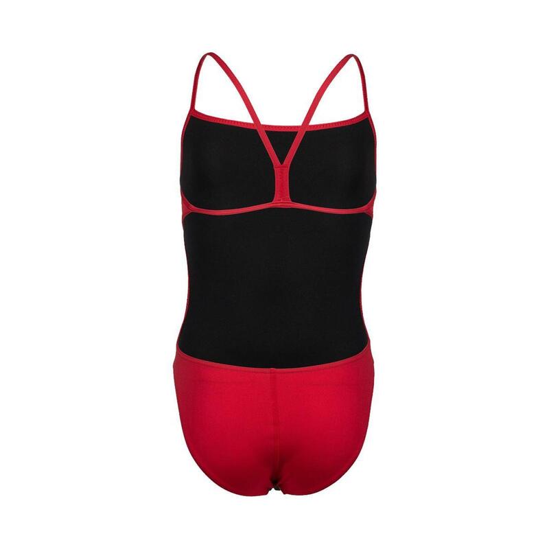 Filles Team Challenge Back Solid Combinaison de natation - Rouge/Blanc