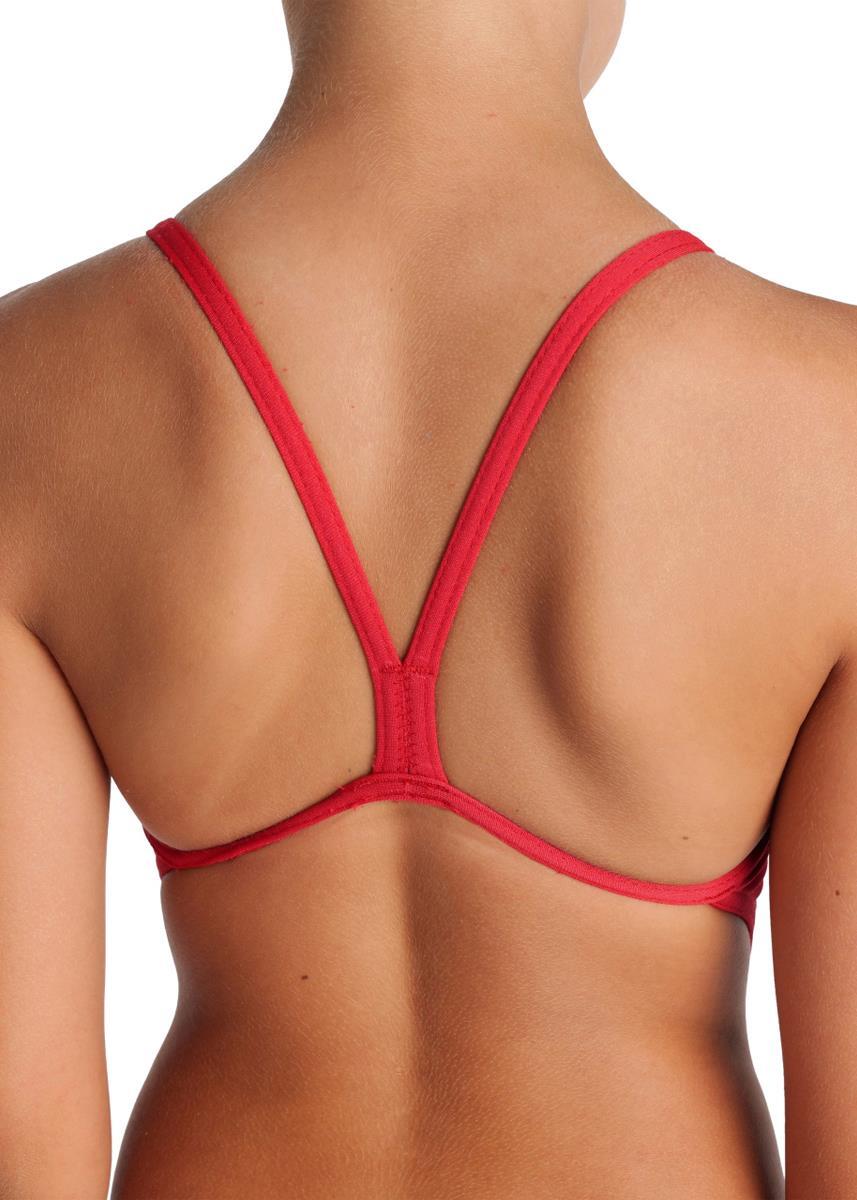 Arena Girls Team Challenge Solid Swimsuit - Red/White 3/7