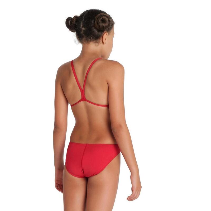 Girl's Team Challenge Back Solid Badpak - Rood/Wit