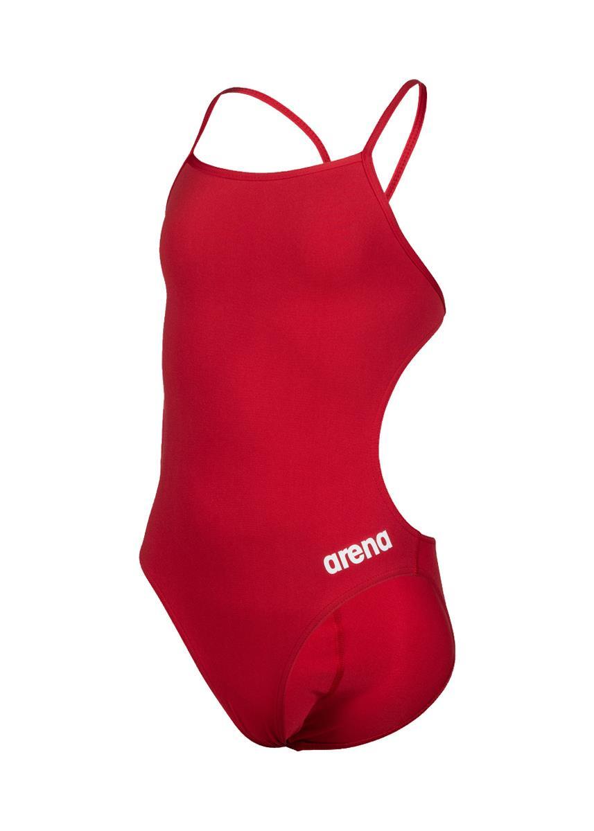 Arena Girls Team Challenge Solid Swimsuit - Red/White 6/7