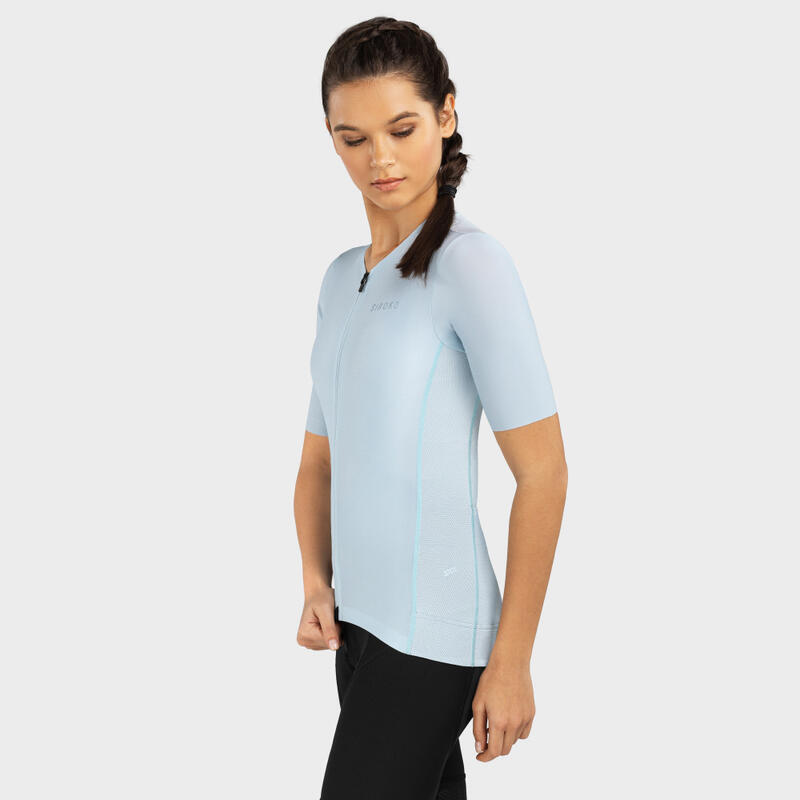 Camisola ultraleve Ciclismo SIROKO SRX PRO Costa Azul Claro Mulher