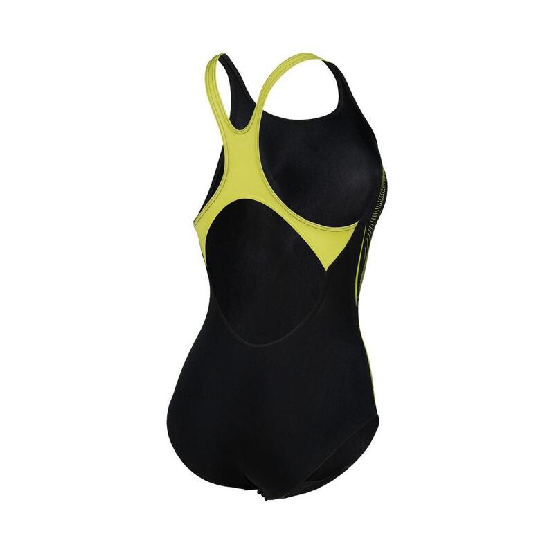 Arena W Swimsuit Swim Pro Back Graphic Black-Softgreen