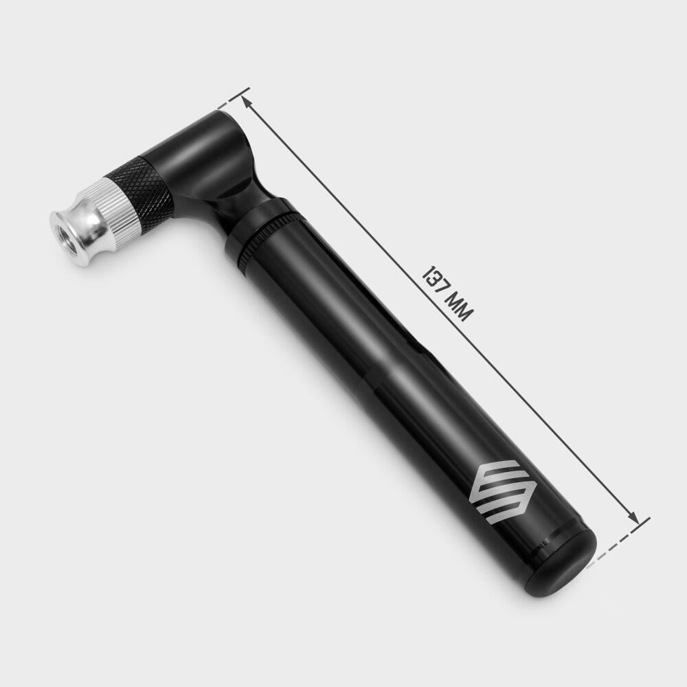 Minibomba ciclismo Hombre y Mujer Compact Air SIROKO Negro Decathlon