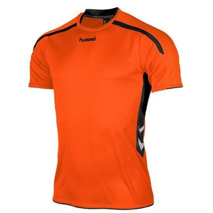 Hummel Preston Maillot Manches Courtes Hommes - Orange / Noir