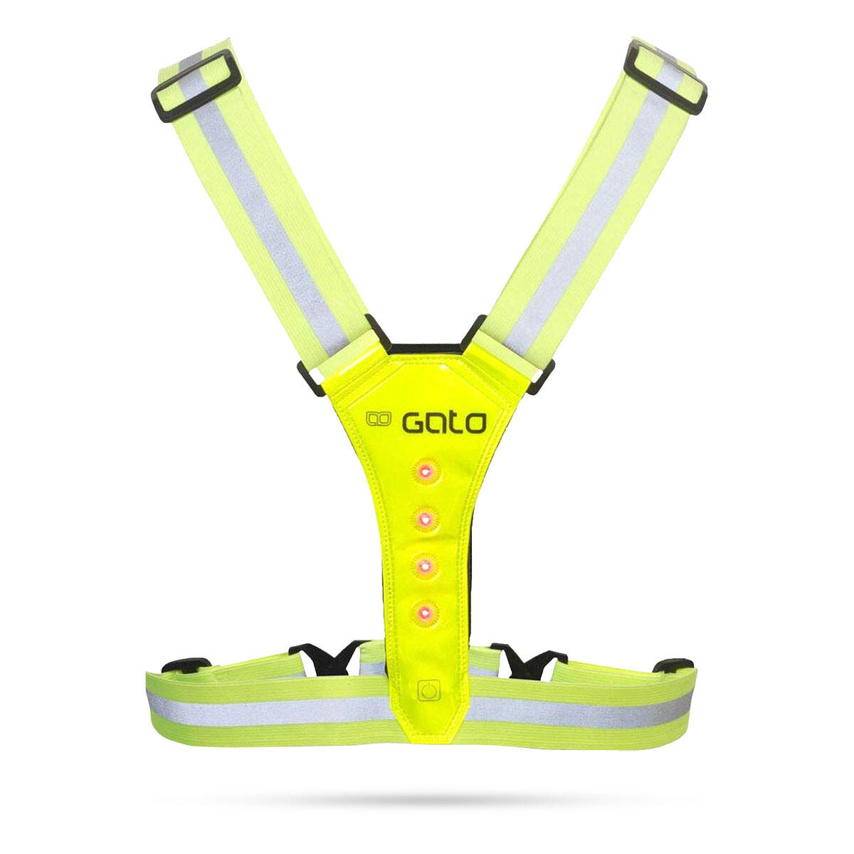Gato Kids led safer vest neon yellow kids size 2/2