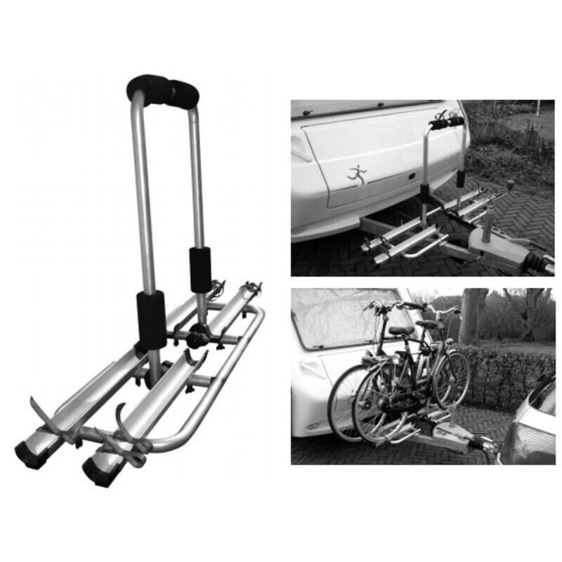 Porte-vélos sur timon de remorque et caravane pour 2 vélos 2/5