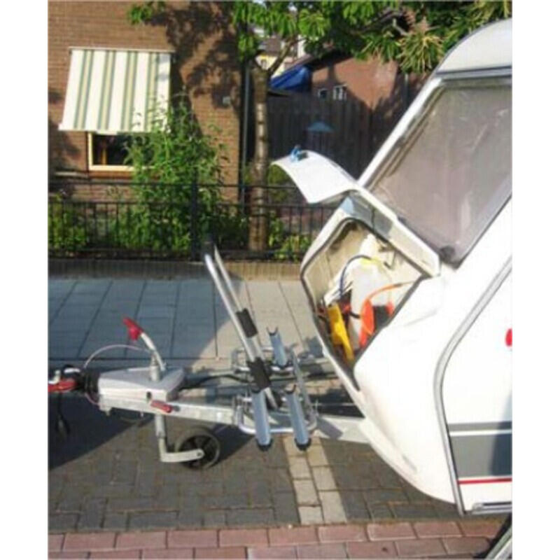 Porte-vélos sur timon de remorque et caravane pour 2 vélos 3/5