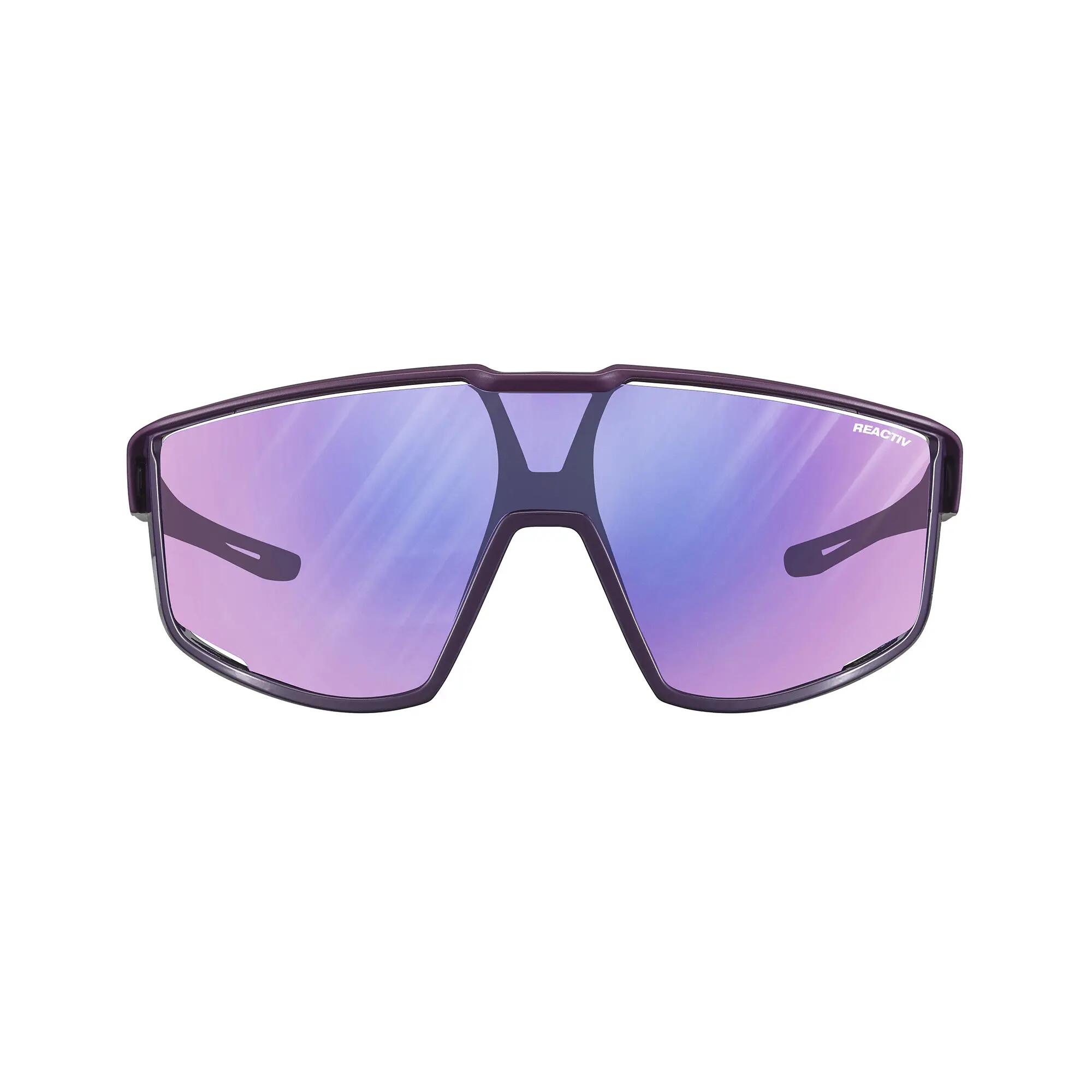 Fahrradbrille Fury Reactiv High Contrast 1-3 matt violett-grau 3/5