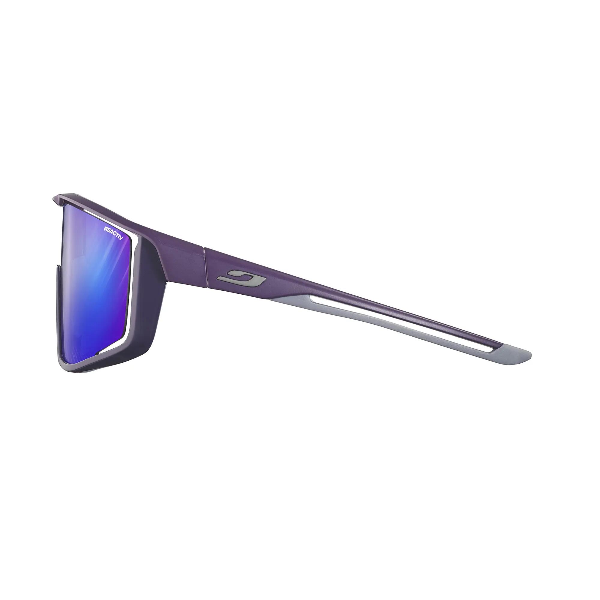 Fahrradbrille Fury Reactiv High Contrast 1-3 matt violett-grau 4/5
