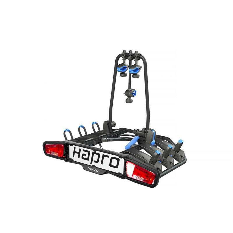 Porta-bicicletas hapro atlas 3 premium azul para 3 bicicletas