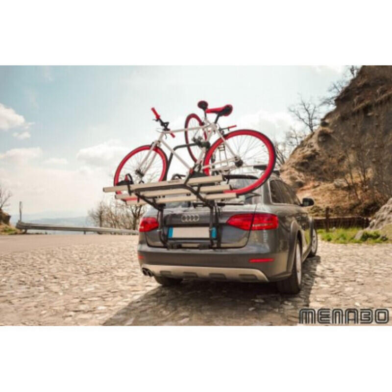Menabo Stand Up 3 achterklep fietsendrager voor 3 fietsen 3/5