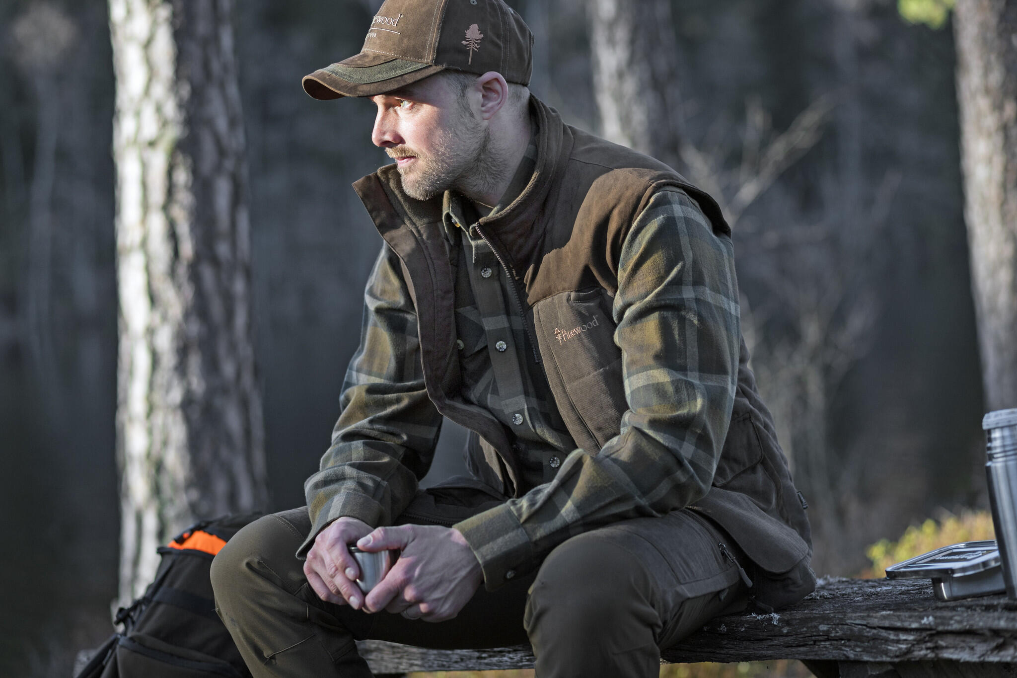 Pinewood Veste Abisko - Suède Marron (5883) 3/10